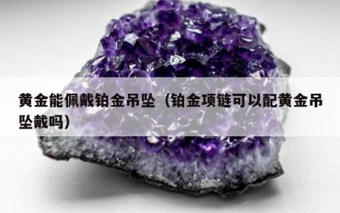黄金能佩戴铂金吊坠，铂金项链可以配黄金吊坠戴吗