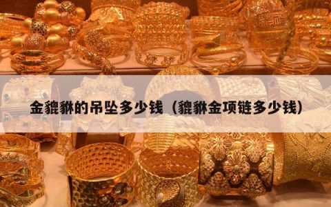 金貔貅的吊坠多少钱，貔貅金项链多少钱