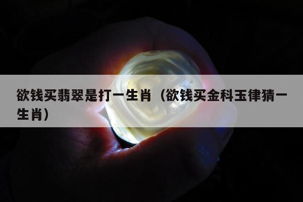 欲钱买翡翠是打一生肖，欲钱买金科玉律猜一生肖