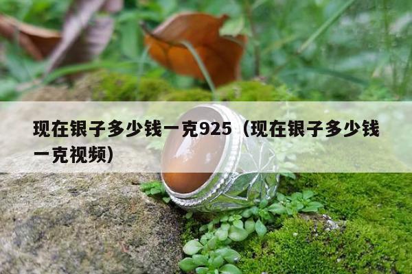 现在银子多少钱一克925，现在银子多少钱一克视频