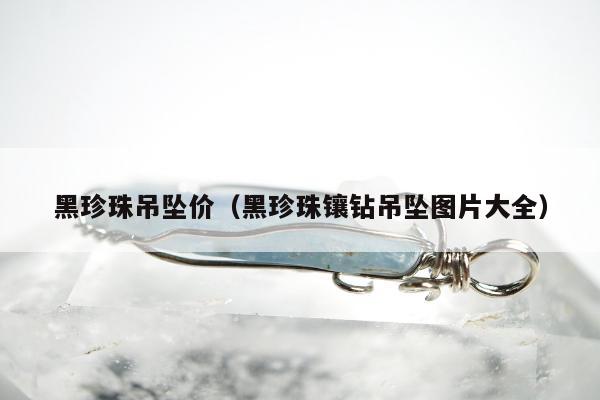 黑珍珠吊坠价，黑珍珠镶钻吊坠图片大全