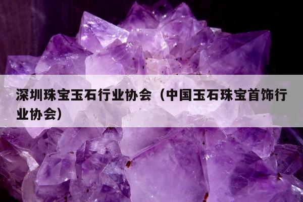 深圳珠宝玉石行业协会，中国玉石珠宝首饰行业协会