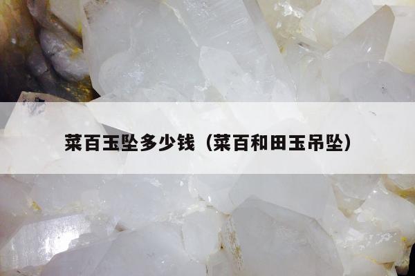 菜百玉坠多少钱，菜百和田玉吊坠