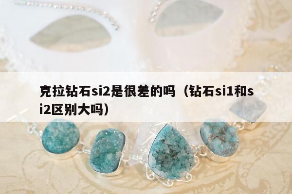 克拉钻石si2是很差的吗，钻石si1和si2区别大吗