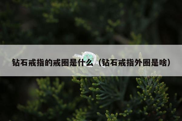 钻石戒指的戒圈是什么，钻石戒指外圈是啥