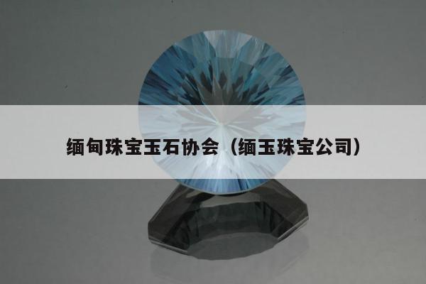 缅甸珠宝玉石协会，缅玉珠宝公司