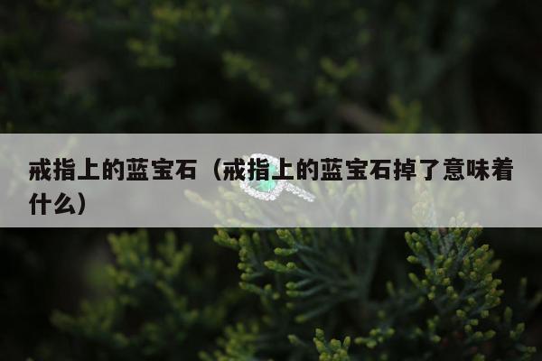 戒指上的蓝宝石，戒指上的蓝宝石掉了意味着什么