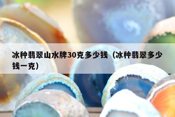 冰种翡翠山水牌30克多少钱，冰种翡翠多少钱一克