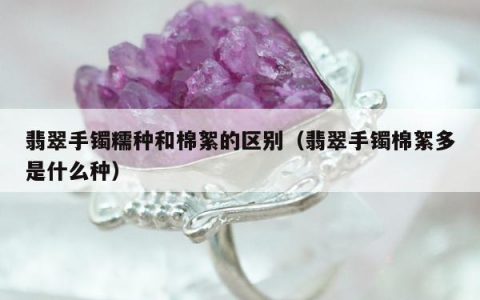 翡翠手镯糯种和棉絮的区别，翡翠手镯棉絮多是什么种