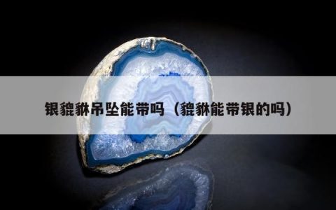银貔貅吊坠能带吗，貔貅能带银的吗