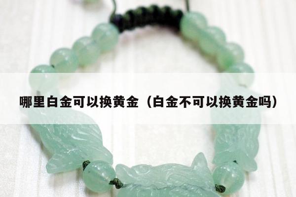 哪里白金可以换黄金，白金不可以换黄金吗
