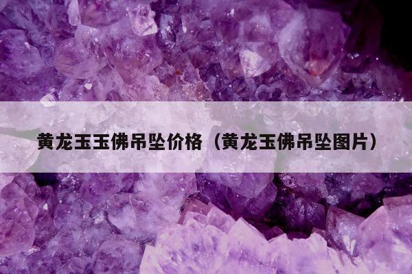 黄龙玉玉佛吊坠价格，黄龙玉佛吊坠图片