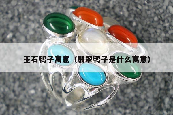 玉石鸭子寓意，翡翠鸭子是什么寓意