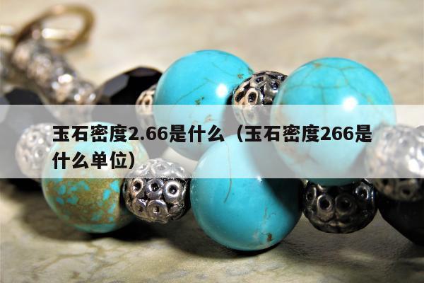 玉石密度2.66是什么，玉石密度266是什么单位