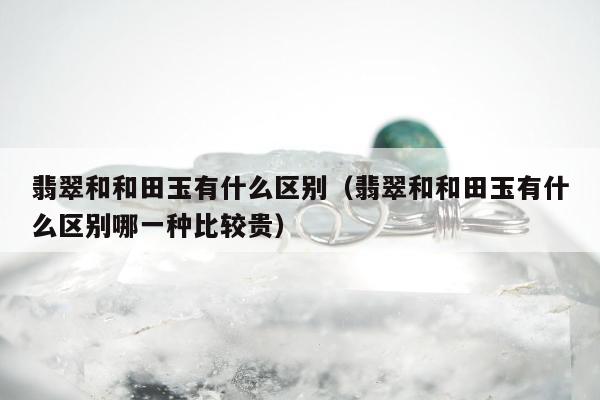翡翠和和田玉有什么区别，翡翠和和田玉有什么区别哪一种比较贵