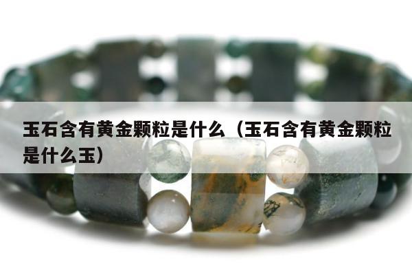玉石含有黄金颗粒是什么，玉石含有黄金颗粒是什么玉