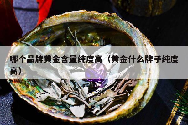 哪个品牌黄金含量纯度高，黄金什么牌子纯度高
