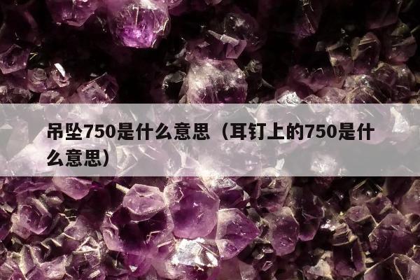 吊坠750是什么意思，耳钉上的750是什么意思