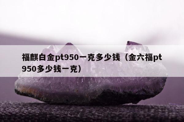 福麒白金pt950一克多少钱，金六福pt950多少钱一克