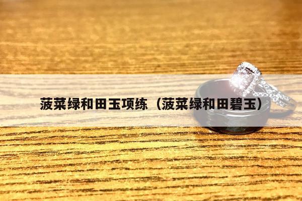 菠菜绿和田玉项练，菠菜绿和田碧玉