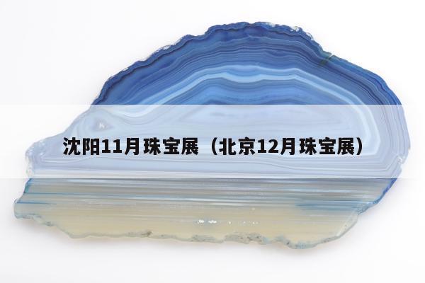 沈阳11月珠宝展，北京12月珠宝展