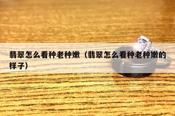 翡翠怎么看种老种嫩，翡翠怎么看种老种嫩的样子