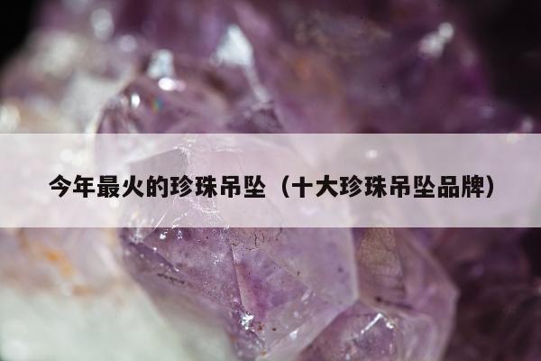 今年最火的珍珠吊坠，十大珍珠吊坠品牌