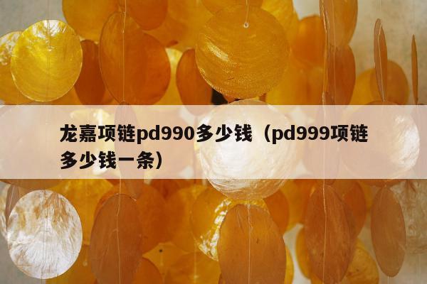 龙嘉项链pd990多少钱，pd999项链多少钱一条