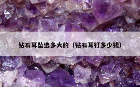 钻石耳坠选多大的，钻石耳钉多少钱