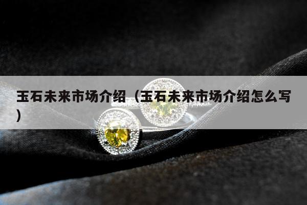玉石未来市场介绍，玉石未来市场介绍怎么写