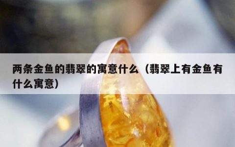 两条金鱼的翡翠的寓意什么，翡翠上有金鱼有什么寓意