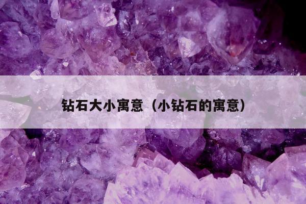 钻石大小寓意，小钻石的寓意