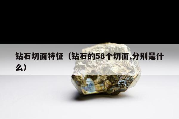 钻石切面特征，钻石的58个切面,分别是什么