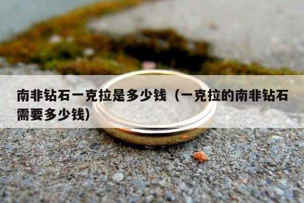 南非钻石一克拉是多少钱，一克拉的南非钻石需要多少钱