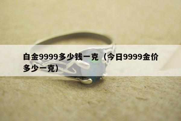 白金9999多少钱一克，今日9999金价多少一克