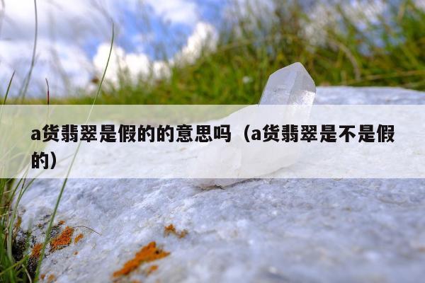 a货翡翠是假的的意思吗，a货翡翠是不是假的