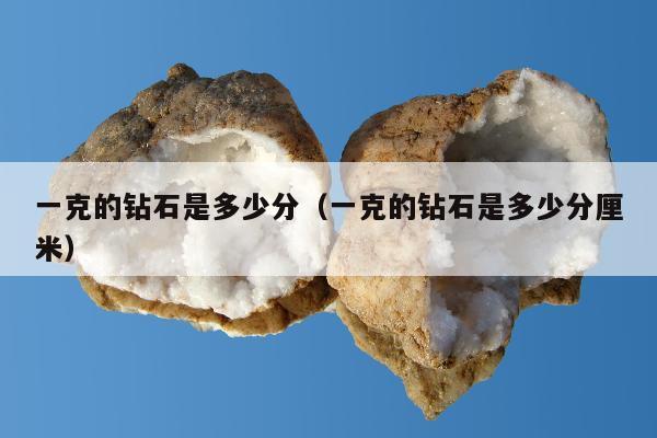一克的钻石是多少分 一克的钻石是多少分厘米