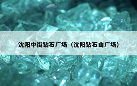 沈阳中街钻石广场 沈阳钻石山广场