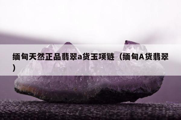缅甸天然正品翡翠a货玉项链 缅甸A货翡翠