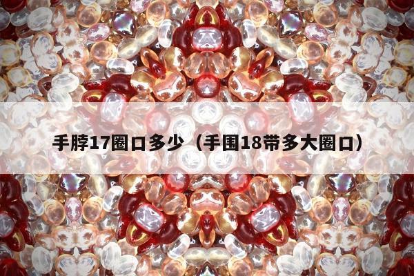 手脖17圈口多少 手围18带多大圈口
