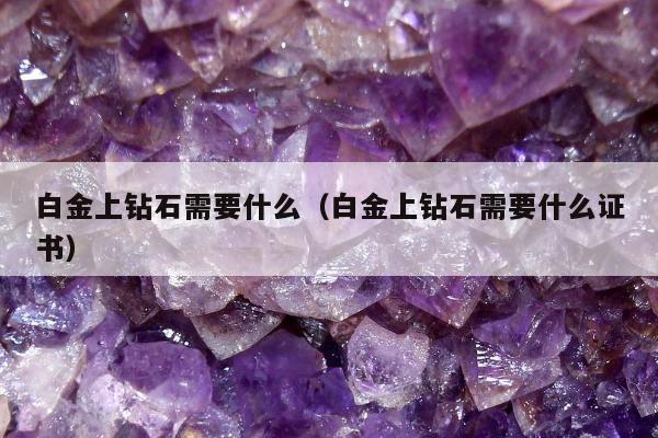 白金上钻石需要什么 白金上钻石需要什么证书