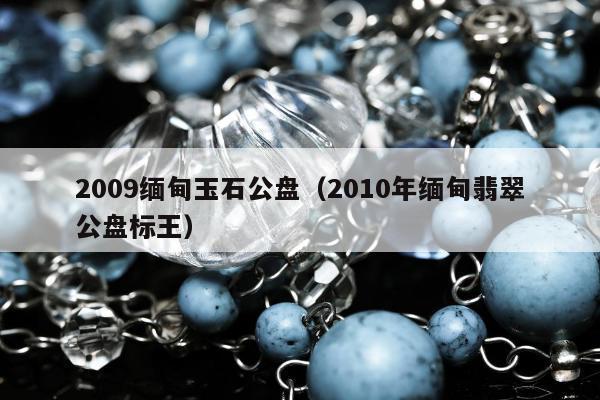 009缅甸玉石公盘