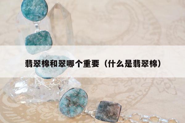 翡翠棉和翠哪个重要 什么是翡翠棉