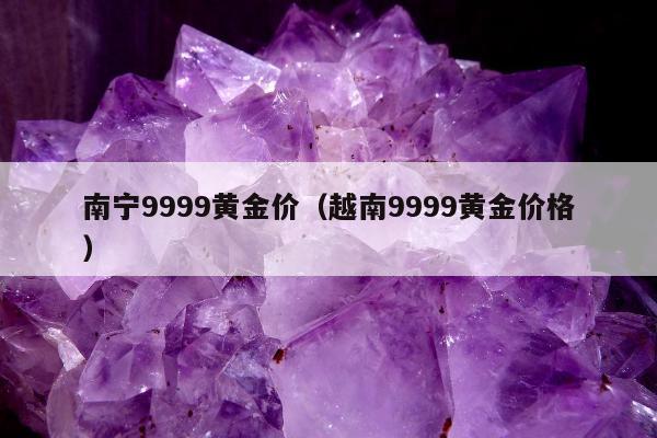 南宁9999黄金价 越南9999黄金价格