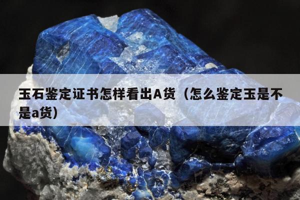 玉石鉴定证书怎样看出A货 怎么鉴定玉是不是a货