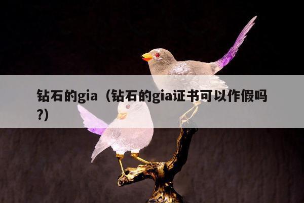 钻石的gia 钻石的gia证书可以作假吗?