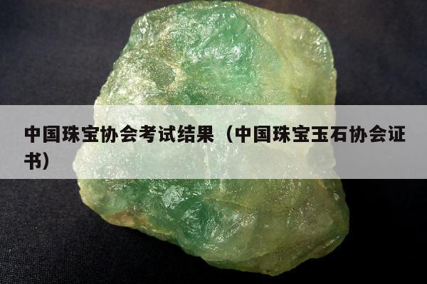 中国珠宝协会考试结果 中国珠宝玉石协会证书