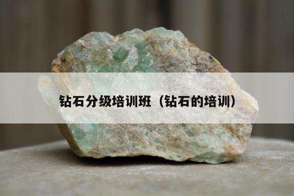 钻石分级培训班 钻石的培训