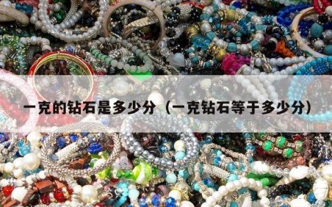 一克的钻石是多少分 一克钻石等于多少分