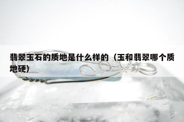 翡翠玉石的质地是什么样的 玉和翡翠哪个质地硬